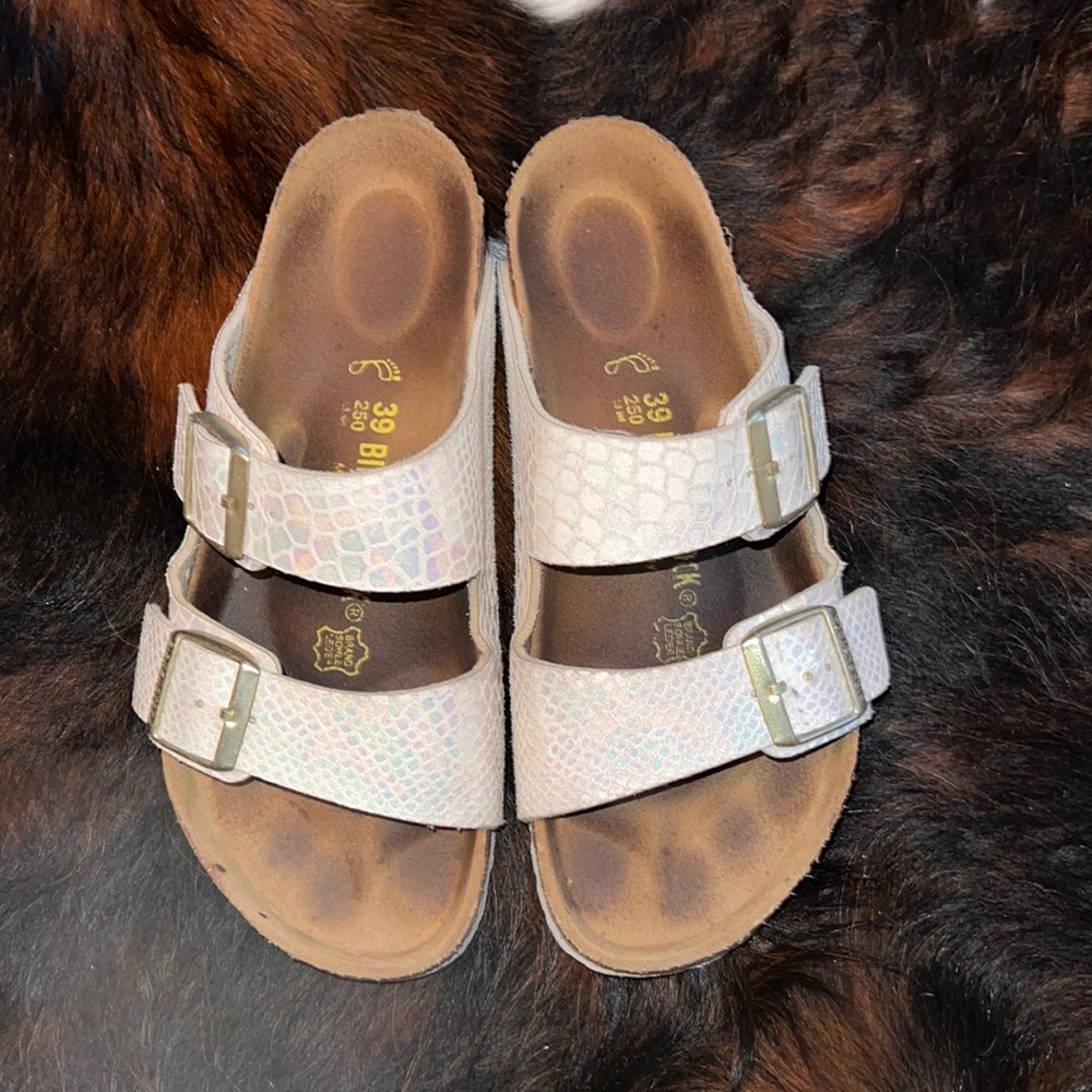 Birkenstock sandals, size 39, like new condition, mermaid print